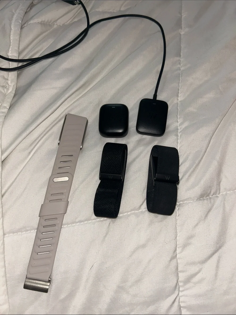 Whoop Fitness Tracker Bands and Sensors - Black and Light Gray